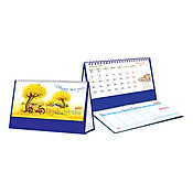 Giá Lịch Để Bàn 2 Lò Xo - Tranh Xe Đạp - NST136B